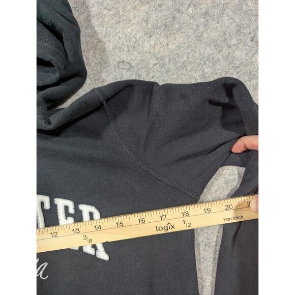 Hollister California Women's Hoodie Black Size XS Y2K 2000s Logo Fitted - Picture 6 of 7